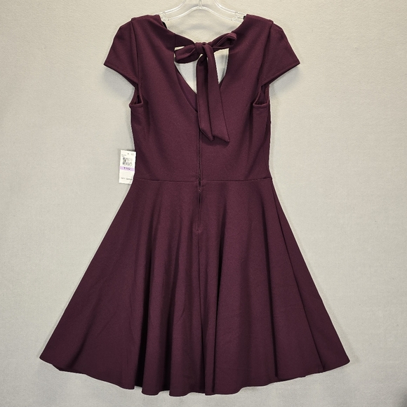 B. Darlin Women's Skater Mini Fit & Flare Dress Purple Size 11 / 12 - Picture 2 of 9